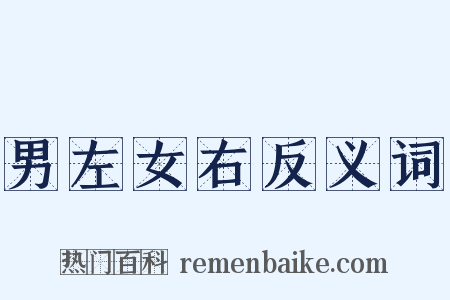 男左女右反义词是什么意思的图片